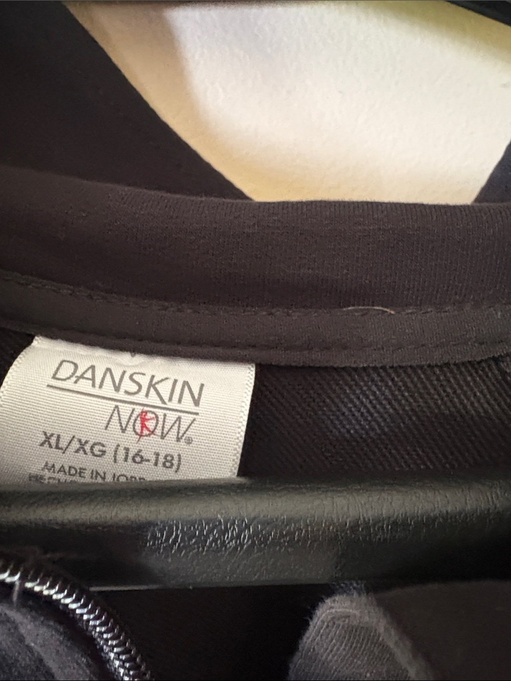 Danskin Now Black Jacket with Small Yellow Accent - Picture 2 of 3